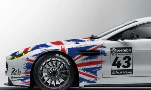 bespoke livery design at webheads side view of white care with union jack flag design adorning it
