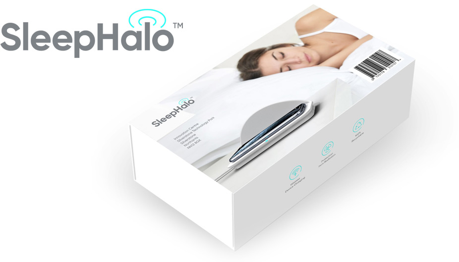 SleepHalo packaging and logo