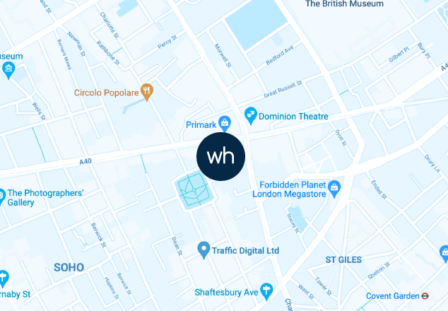 Google map of web agency in Soho, London